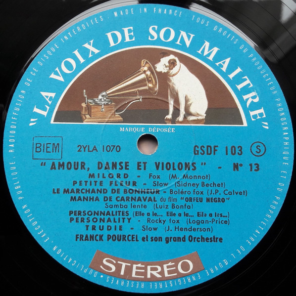 Franck Pourcel Et Son Grand Orchestre - Amour, Danse Et Violons N° 13 | La Voix De Son Maître (GSDF 103 S) - 3 Franck Pourcel Et Son Grand Orchestre - Amour, Danse Et Violons N° 13 | La Voix De Son Maître (GSDF 103 S) - 3