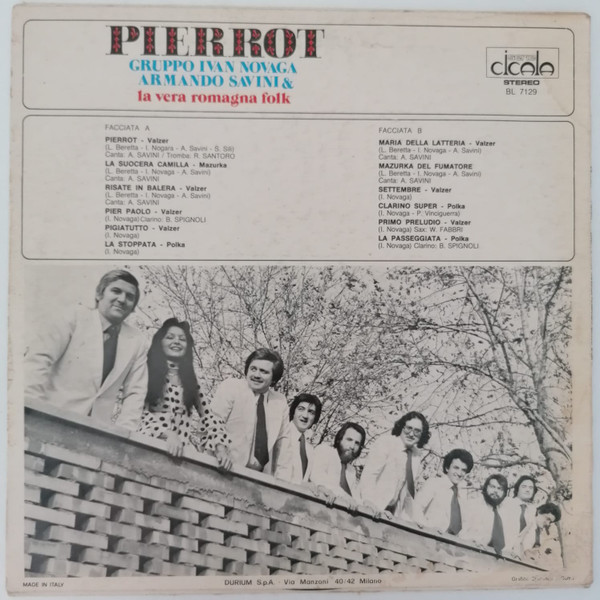 Gruppo Ivan Novaga , Armando Savini  &  La Vera Romagna - Pierrot | Durium (BL 7129) - 2