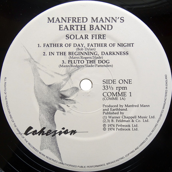 Manfred Mann's Earth Band - Solar Fire | Cohesion (COMME 1) - 3