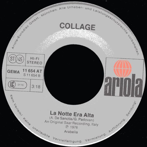 Collage - Lei Non Sapeva Far L'Amore | Ariola (11 654 AT) - 3