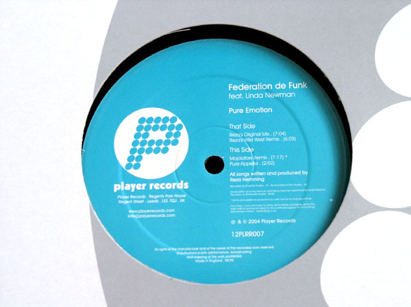 Federation De Funk - Pure Emotion | Player Records (12PLRR007) - main Federation De Funk - Pure Emotion | Player Records (12PLRR007) - main