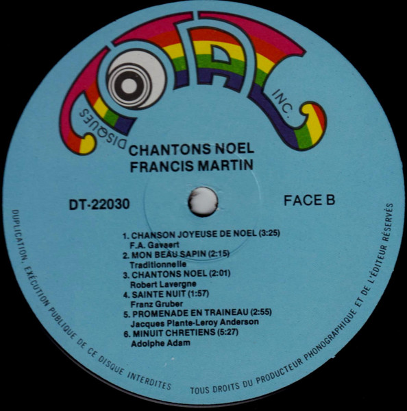 Francis Martin - Chantons Noël | Disques Total (DT-22030) - 4 Francis Martin - Chantons Noël | Disques Total (DT-22030) - 4