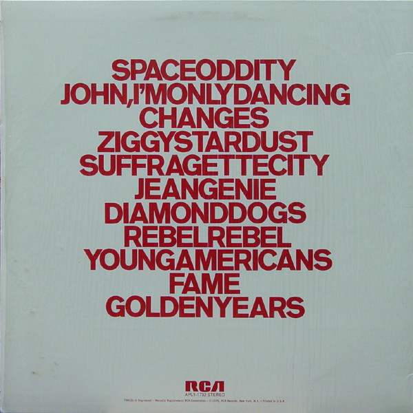 David Bowie - ChangesOneBowie | RCA Victor (APL1-1732) - 2 David Bowie - ChangesOneBowie | RCA Victor (APL1-1732) - 2