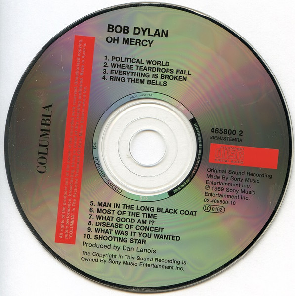 Bob Dylan - Oh Mercy | Columbia (COL 465800 2) - 3 Bob Dylan - Oh Mercy | Columbia (COL 465800 2) - 3