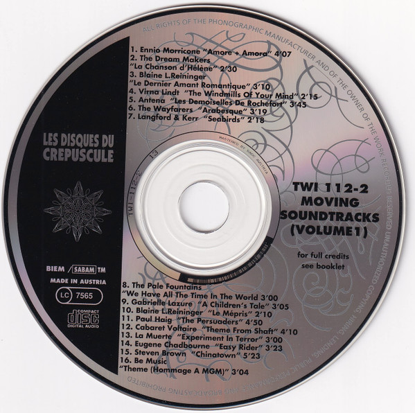 Various - Moving Soundtracks (Volume One) | Les Disques Du Crépuscule (TWI 112-2) - 3