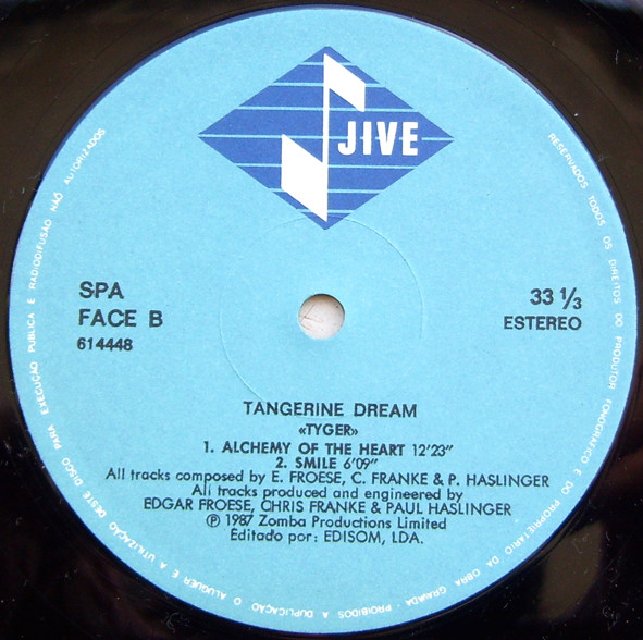 Tangerine Dream - Tyger | Jive (614448) - 3 Tangerine Dream - Tyger | Jive (614448) - 3