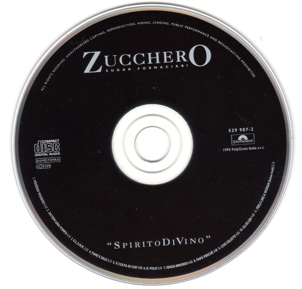 Zucchero - SpiritoDiVino | Polydor (529 987-2) - 3