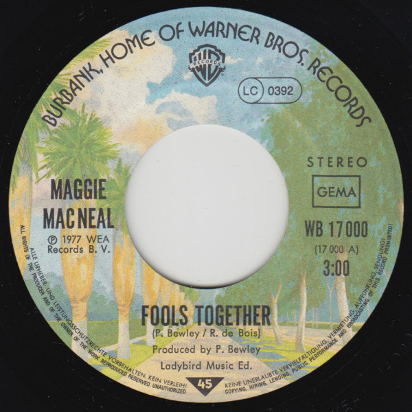 Maggie MacNeal - Fools Together | Warner Bros. Records (WB 17 000) - 3