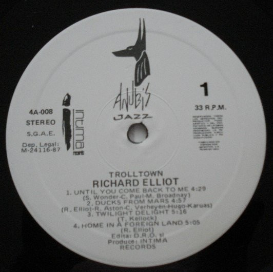 Richard Elliot - Trolltown | Intima Records (4D-008) - 3