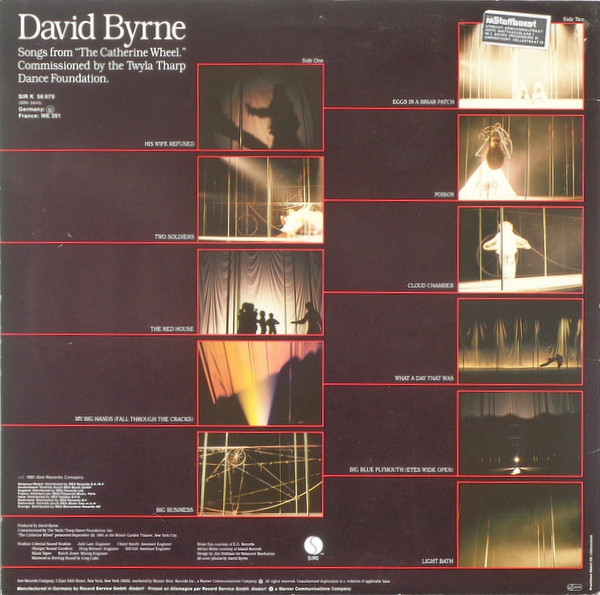 David Byrne - Songs From The Broadway Production Of "The Catherine Wheel" | Sire (SIR K 56 979) - 3