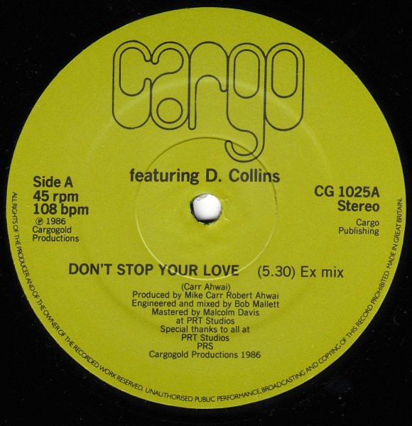 Cargo - Don't Stop Your Love | Cargogold Productions (CG 1025) - main