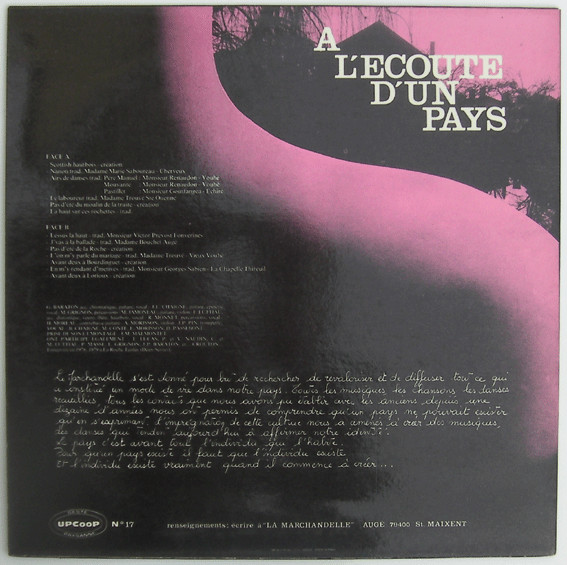 Marchandelle - À L'écoute D'un Pays | Geste Paysanne UPCP (UP 17) - 2