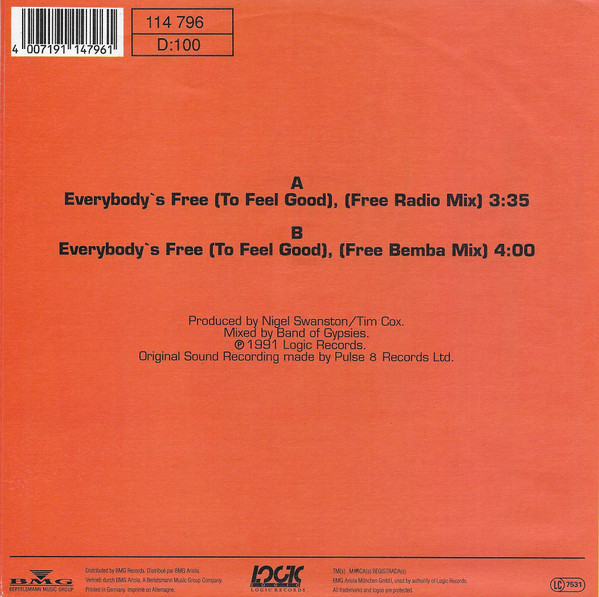 Rozalla - Everybody's Free (To Feel Good) | Logic Records (114 796) - 2