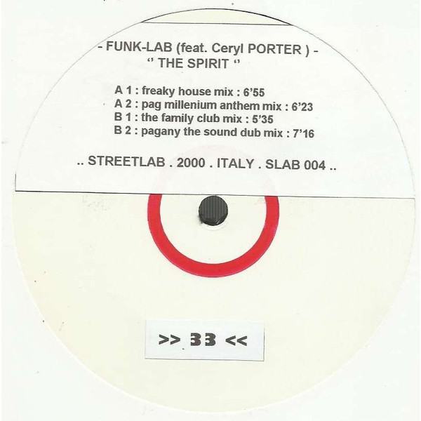 Funk-Lab Featuring Cheryl Porter - The Spirit | Streetlab Records (SLAB 004) - main