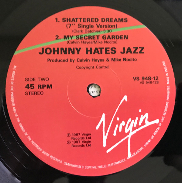 Johnny Hates Jazz - Shattered Dreams (Extended Mix) | Virgin (VS 948-12) - 3