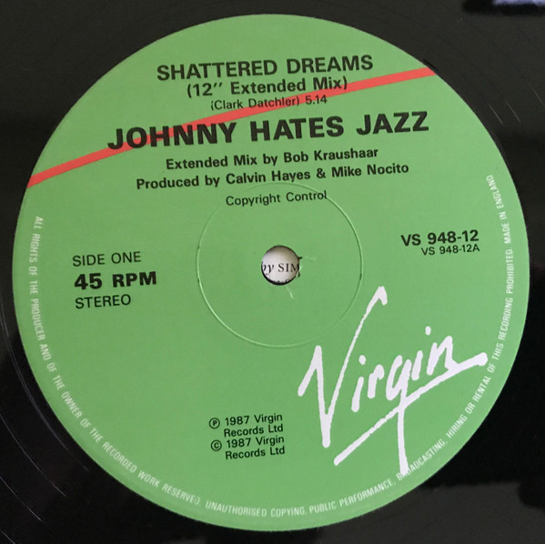 Johnny Hates Jazz - Shattered Dreams (Extended Mix) | Virgin (VS 948-12) - 2