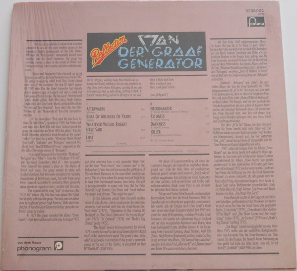 Van Der Graaf Generator - Reflection | Fontana (9286 002) - 2 Van Der Graaf Generator - Reflection | Fontana (9286 002) - 2