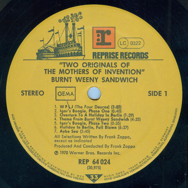 The Mothers - 2 Originals Of The Mothers Of Invention | Reprise Records (REP 64 024) - 3 The Mothers - 2 Originals Of The Mothers Of Invention | Reprise Records (REP 64 024) - 3