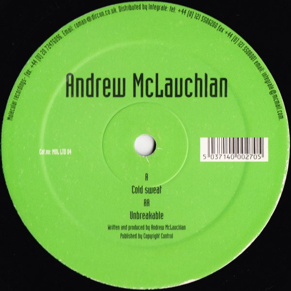 Andrew McLauchlan - Cold Sweat / Unbreakable | Molecular Recordings (MOL LTD 04) - main Andrew McLauchlan - Cold Sweat / Unbreakable | Molecular Recordings (MOL LTD 04) - main