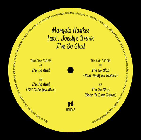 Marquis Hawkes Feat. Jocelyn Brown - I’m So Glad | Houndstooth (HTH066)