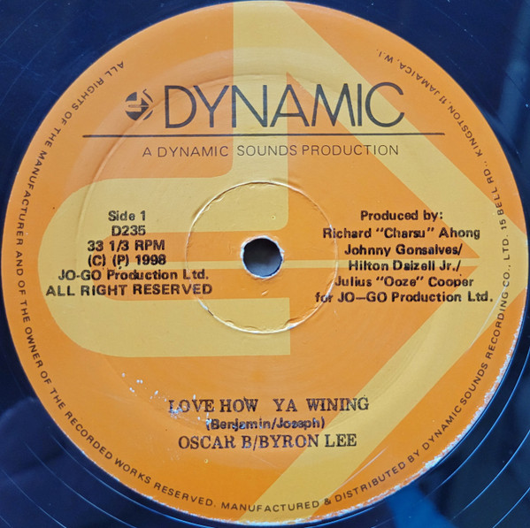 Oscar Benjamin / Byron Lee / Byron Lee And The Dragonaires - Love How Ya Winning / Tiny Winey | Dynamic Sounds (D235) - main