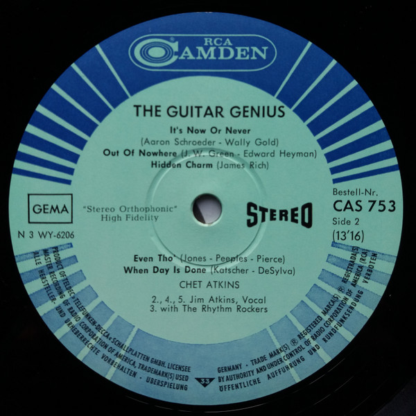 Chet Atkins - The Guitar Genius | RCA Camden (CAS 753) - 4 Chet Atkins - The Guitar Genius | RCA Camden (CAS 753) - 4