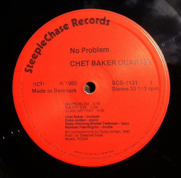 Chet Baker Quartet - No Problem | SteepleChase (SCS 1131) - 3