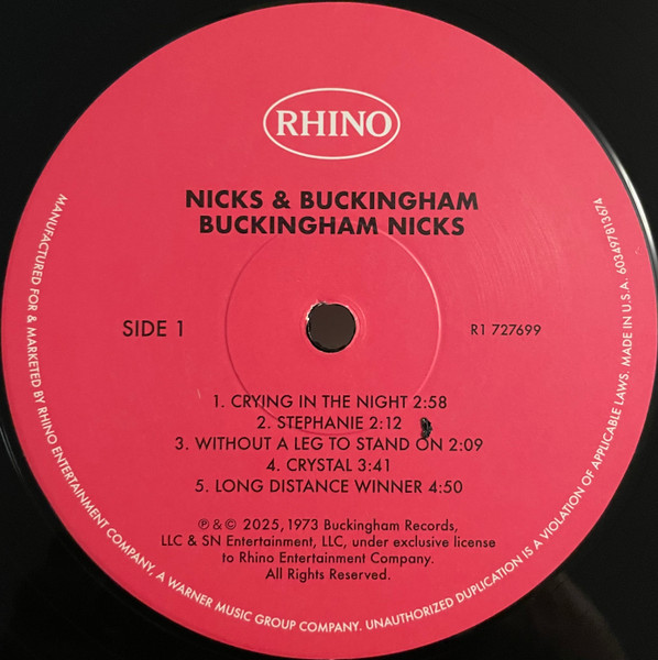 Buckingham Nicks - Buckingham Nicks | Rhino Records (R1 727699) - 3