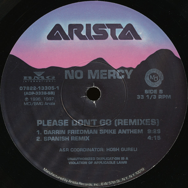 No Mercy - Please Don't Go (Remixes) | Arista (07822-13305-1) - 4 No Mercy - Please Don't Go (Remixes) | Arista (07822-13305-1) - 4