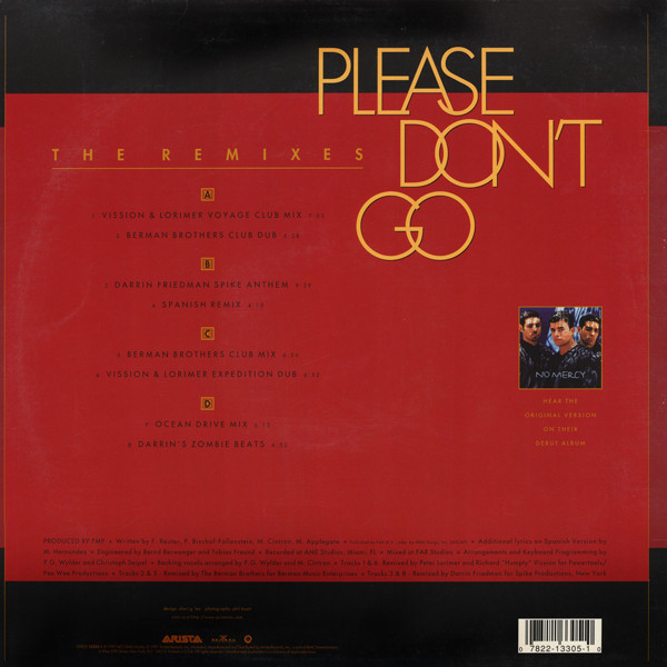 No Mercy - Please Don't Go (Remixes) | Arista (07822-13305-1) - 2 No Mercy - Please Don't Go (Remixes) | Arista (07822-13305-1) - 2