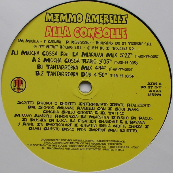 Mimmo Amerelli - Alla Consolle | Do It Yourself Entertainment (DO IT 18-99) - 3 Mimmo Amerelli - Alla Consolle | Do It Yourself Entertainment (DO IT 18-99) - 3