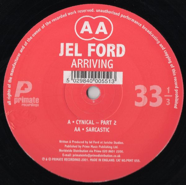 Jel Ford - Arriving | Primate Recordings (PRMT 055) - 3 Jel Ford - Arriving | Primate Recordings (PRMT 055) - 3