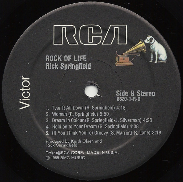 Rick Springfield - Rock Of Life | RCA (6620-1-R) - 4