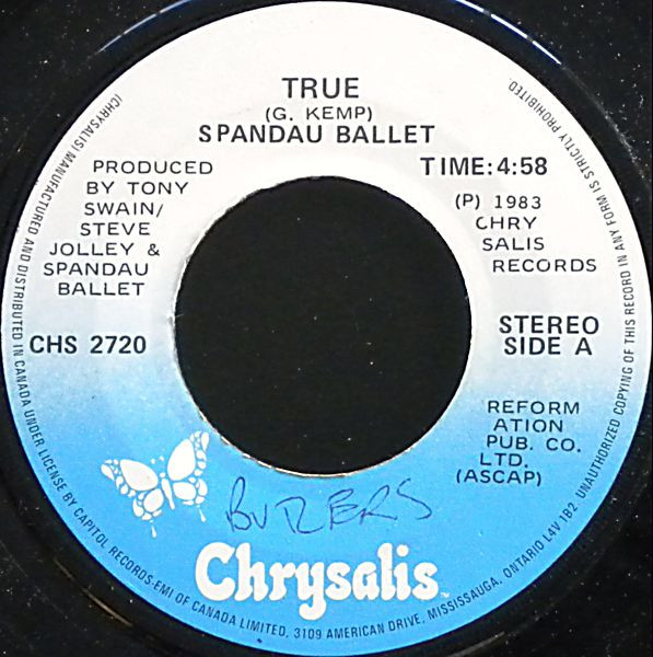 Spandau Ballet - True | Chrysalis (CHS 2720) - main