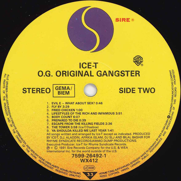 Ice-T - O.G. Original Gangster | Sire (7599-26492-1) - 4