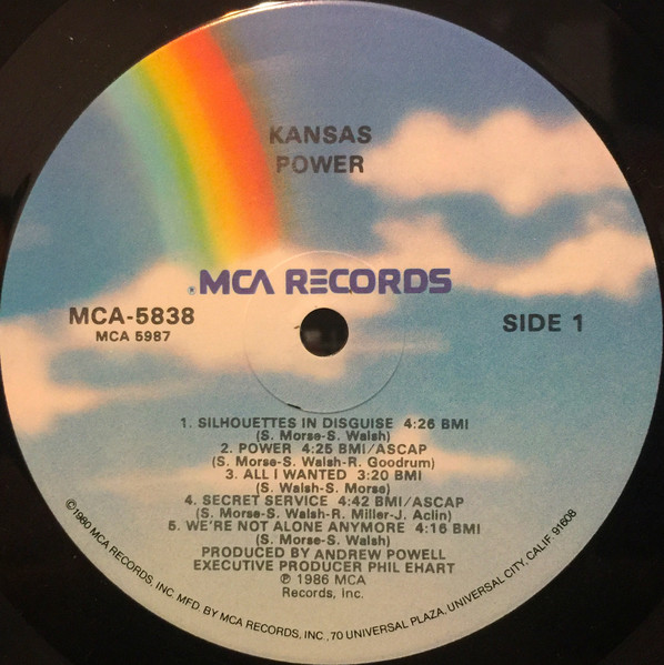 Kansas - Power | MCA Records (MCA-5838) - 3 Kansas - Power | MCA Records (MCA-5838) - 3