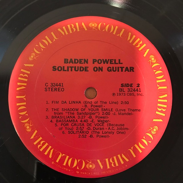 Baden Powell - Solitude On Guitar | Columbia (C 32441) - 4 Baden Powell - Solitude On Guitar | Columbia (C 32441) - 4