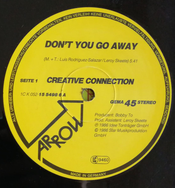 Creative Connection - Don't You Go Away | Arrow Records (1CK 052155498-6) - 3 Creative Connection - Don't You Go Away | Arrow Records (1CK 052155498-6) - 3