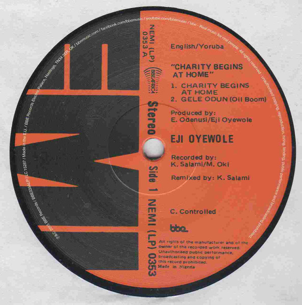Eji Oyewole - Charity Begins At Home | BBE (BBE339ALP) - 3 Eji Oyewole - Charity Begins At Home | BBE (BBE339ALP) - 3
