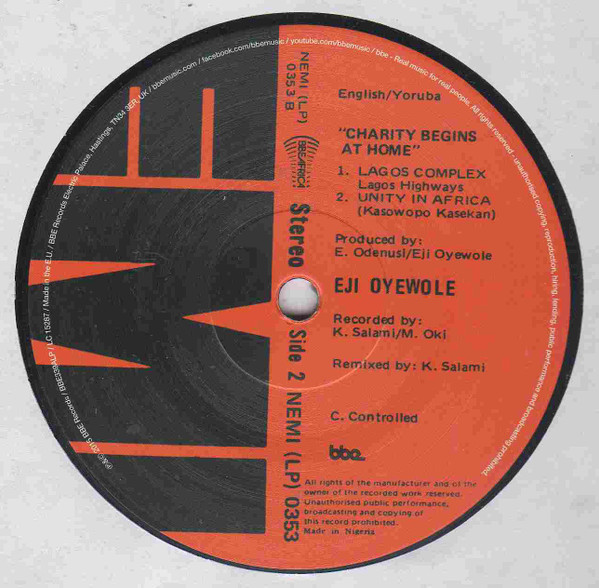Eji Oyewole - Charity Begins At Home | BBE (BBE339ALP) - 4 Eji Oyewole - Charity Begins At Home | BBE (BBE339ALP) - 4