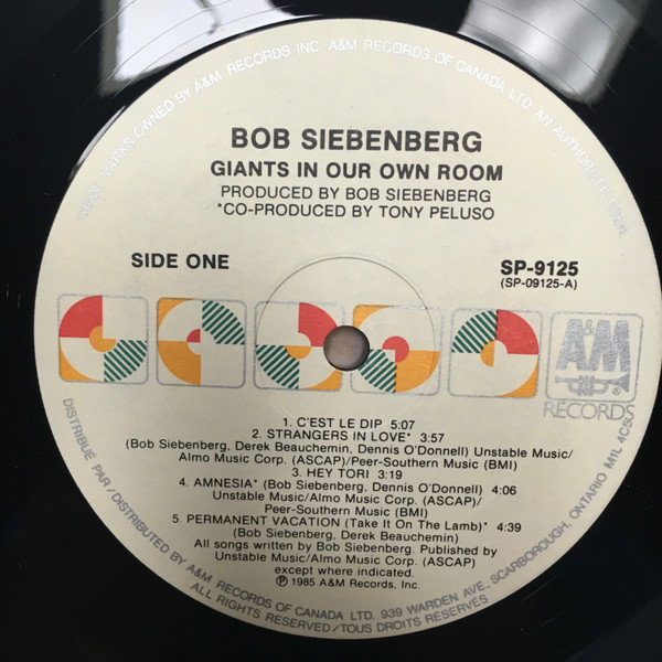 Bob Siebenberg - Giants In Our  Own Room | A&M Records (SP 9125) - 3