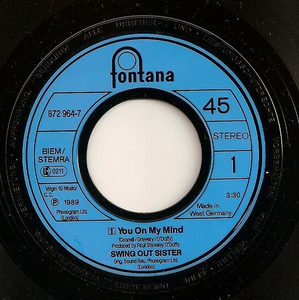 Swing Out Sister - You On My Mind | Fontana (872 964-7) - 3