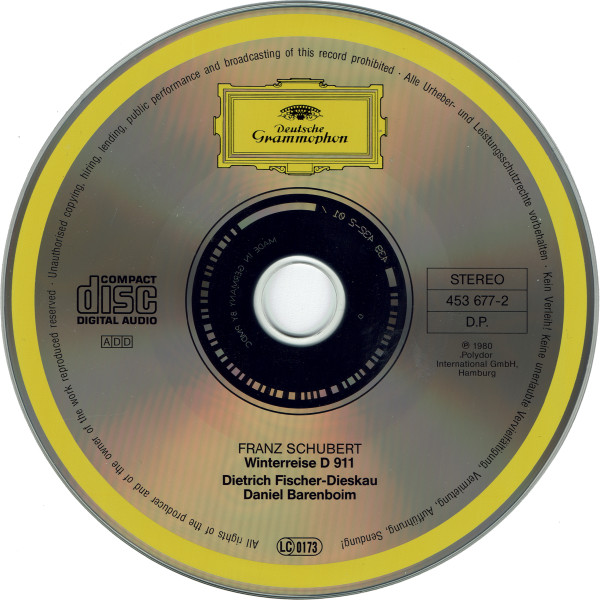 Franz Schubert , Dietrich Fischer-Dieskau / Daniel Barenboim - Winterreise | Deutsche Grammophon (453 677-2) - 3