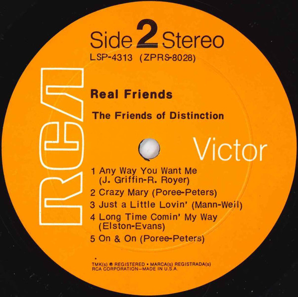 The Friends Of Distinction - Real Friends | RCA Victor (LSP-4313) - 4