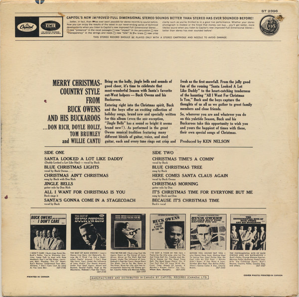 Buck Owens And His Buckaroos - Christmas With Buck Owens And His Buckaroos | Capitol Records (ST-2396) - 2 Buck Owens And His Buckaroos - Christmas With Buck Owens And His Buckaroos | Capitol Records (ST-2396) - 2