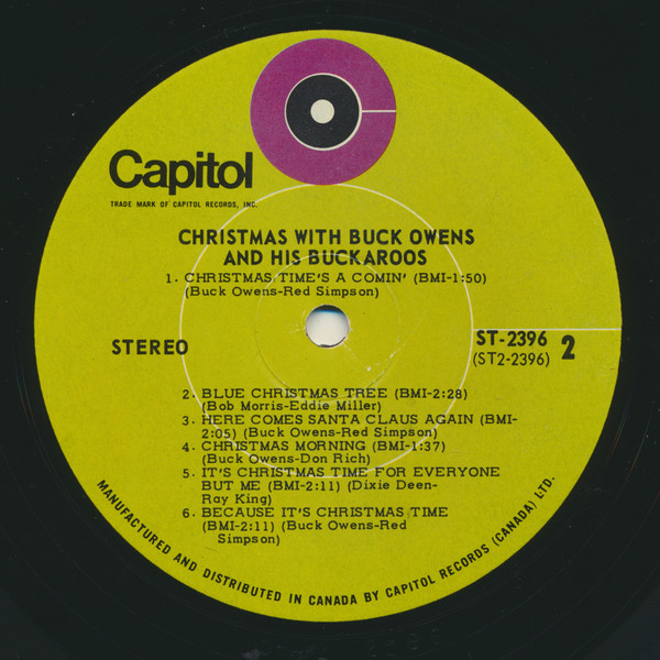Buck Owens And His Buckaroos - Christmas With Buck Owens And His Buckaroos | Capitol Records (ST-2396) - 4 Buck Owens And His Buckaroos - Christmas With Buck Owens And His Buckaroos | Capitol Records (ST-2396) - 4