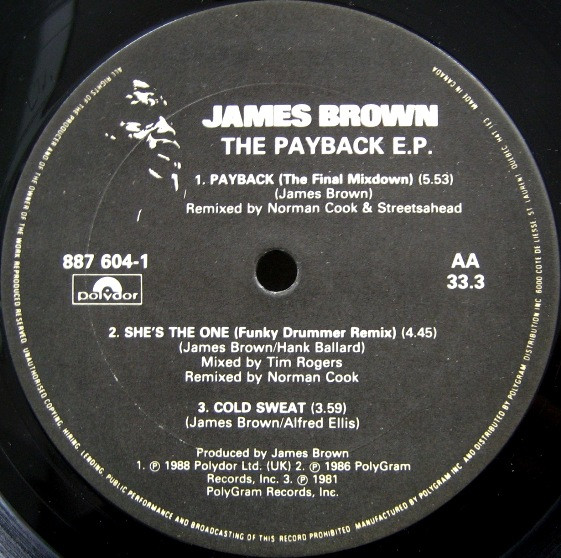 James Brown - The Payback EP [Vinyl] | Polydor (887 604-1) - 4