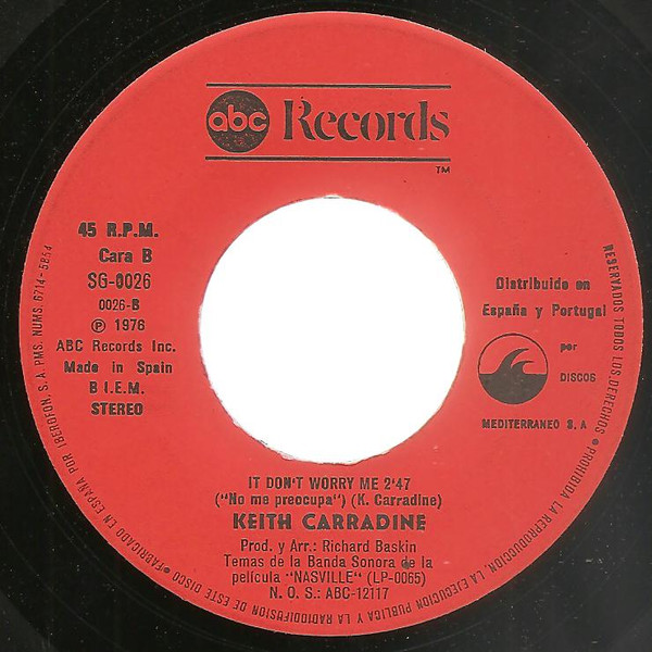 Keith Carradine - I'm Easy | ABC Records (SG-0026) - 4