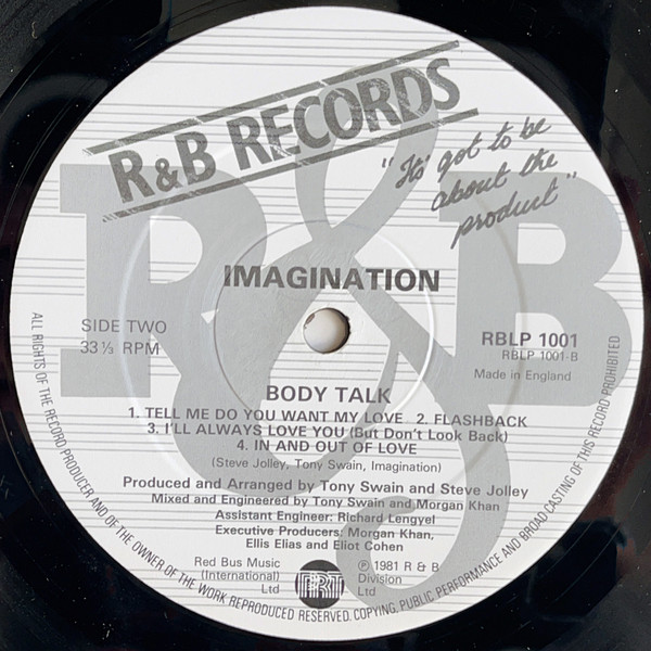 Imagination - Body Talk | R & B Records (RBLP 1001) - 3