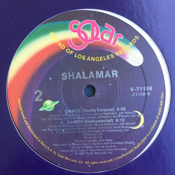 Shalamar - Games | Solar (V-71158) - 2